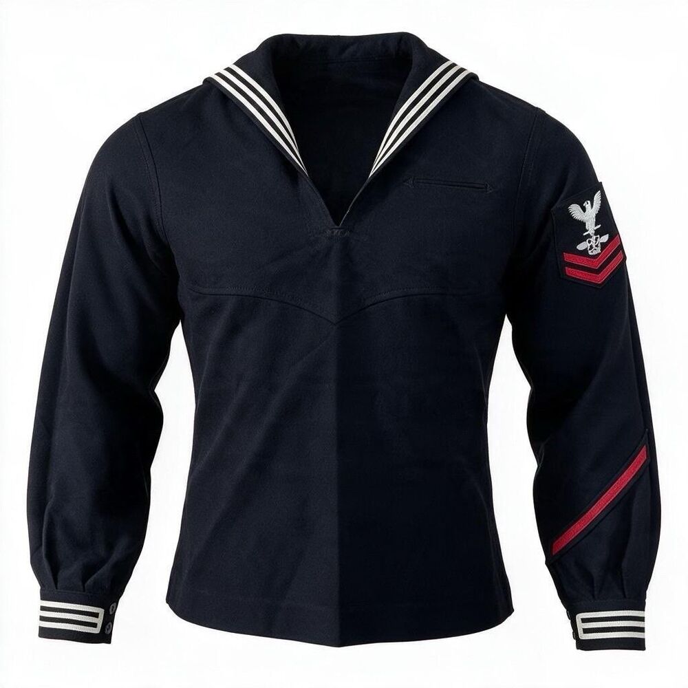 US Navy Jumper Mens 40L Wool Dress Uniform Pullover Sailor Military